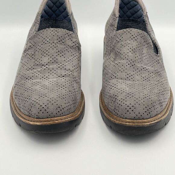 Dr Scholls SIDEKICK Gray Slip On Loafers Comfort Shoes Womens SIZE 7 Gray Cutout - Picture 3 of 9